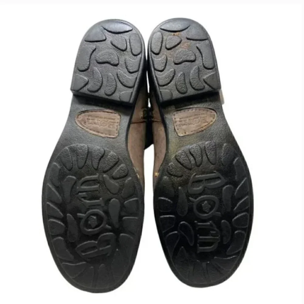 Born Gwynn Harness Knee High Brown Leather Double Buckle Riding Boots - Size 6.5 - Picture 8 of 10